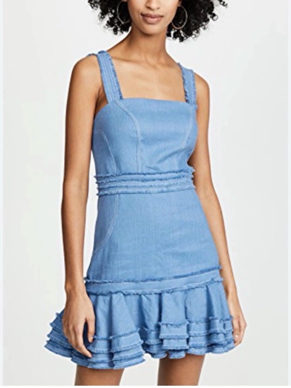 Alexis "Judith" Fit and Flare Ruffle Mini Dress size Small